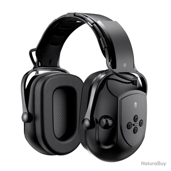 Casque Anti Bruit Bluetooth Mpow NRR 29dB SNR 36dB Rechargeable Protection Auditive Tir Chantier
