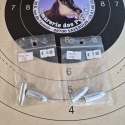 LOT 4 DOUILLES AMORTISSEUR 9MM PARABELLUM