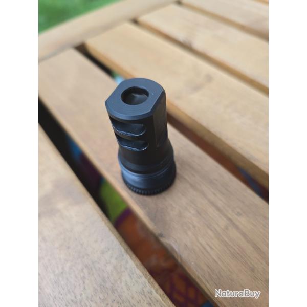 Muzzle brake (frein de bouche) BORELOCK 5/8x24, calibre 30 (308 300blk).