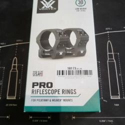 Colliers de montage vortex pro series 30mm bh 8mm (bas)
