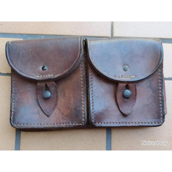 CARTOUCHIERE CUIR POUR FUSIL MAS36  PERIODE WW2  INDOCHINE ALGERIE