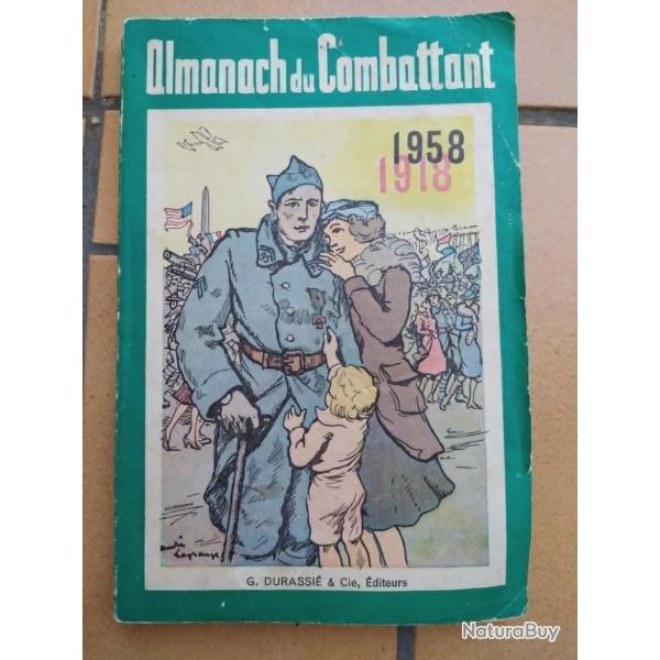 ALMANACH DU COMBATTANT ANNEE 1958 ALGERIE