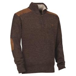 Prix de d&eacute;part &agrave; 1� !! Pull de chasse marron Fox col zipp&eacute; Verney Carron Taille M