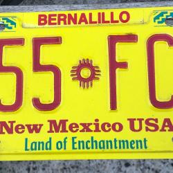 US original licence plate New Mexico - Plaque immatriculation New Mexico
