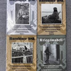 4 VOLUMES KARABINER 98K KRIGSMODELL de Bruce Karem et Michael Steves Mauser Walther Bsw Erma Gustlof