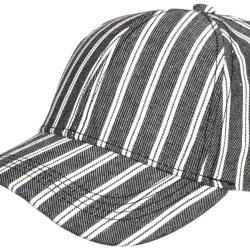 Casquette Ray&eacute;e Grise Blanche Style Yacht Club Bord de Mer en Coton Kerlann Taille unique Gris
