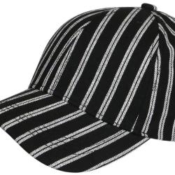 Casquette Noire Ray&eacute;e Blanche Style Yacht Club Bord de Mer en Coton Kerlann Taille unique Noir