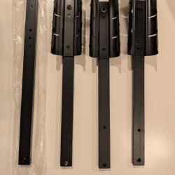 Lot de 3 support lunette pour fusil juxtapos&eacute; + rail suppl&eacute;mentaire neuf