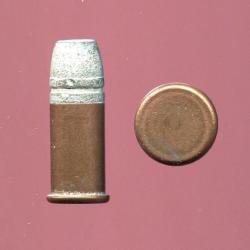 .44 Henry Flat RF Short case - balle plomb m&eacute;plate &agrave; 2 gorges - &eacute;tui cuivre de 21 mm