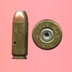 .475 WILDEY  - RARE cartouche du pistolet sp&eacute;cifique au WILDEY - marquage : WILDEY MAG 475