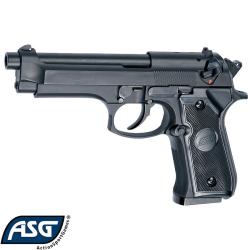 ASG M92F Noir - Pistolet Airsoft Gaz Non Blow Back NBB, R&eacute;plique de Poing Semi-Automatique Fiable et