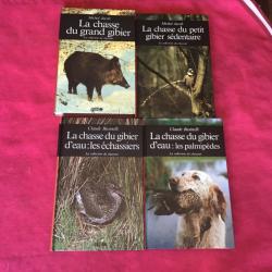 Collection, lot de quatre livres de chasse