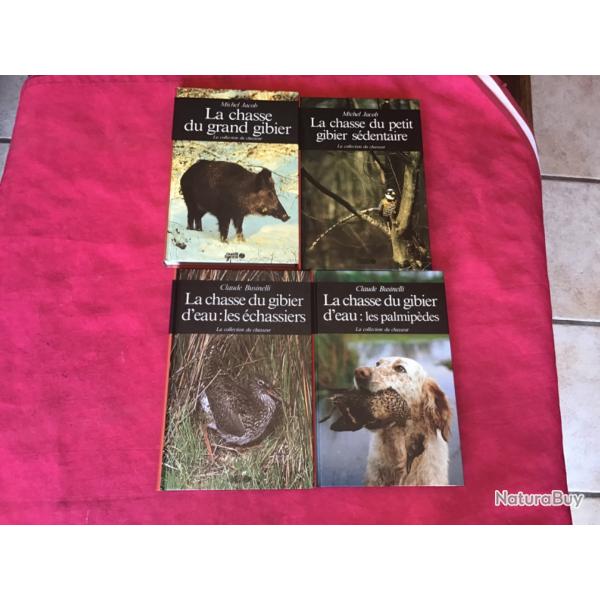 Collection, lot de quatre livres de chasse