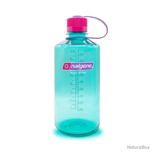 gourde nalgene 1L petit goulot bleu