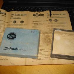 Ancienne boite et notice  pour pistolet &agrave; gaz RG 5S