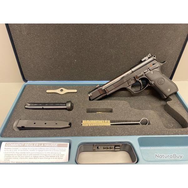 MAGNIFIQUE BERETTA 92 COMBAT AVEC COMPENSATEUR calibre 9x19 complet avec mallette