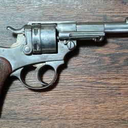 Revolver Chamelot Delvigne r&eacute;glementaire d'ordonnance MAS 1873 - mono matricule ann&eacute;e 1875 - TBE