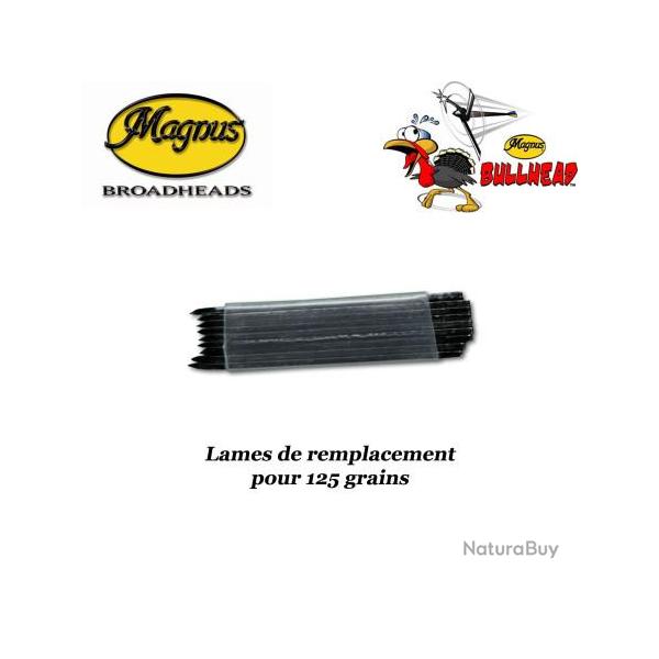 MAGNUS Bullhead 9 Lames de remplacement pour 3 pointes 100 ou 125 grains 125