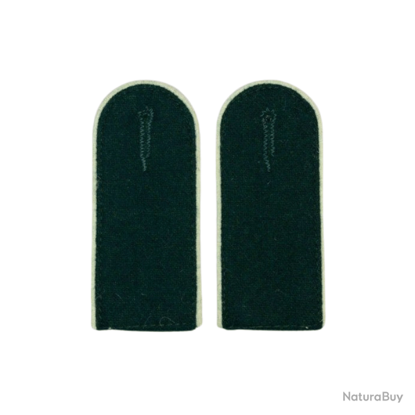 Infantry EM Shoulder Boards Bottle Green (White Piped)