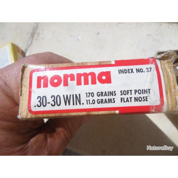 balles 30x30 winchester marque norma