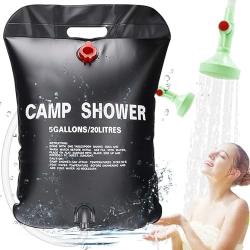 DOUCHE SOLAIRE CAMPING 20L - DOUCHE PORTABLE PLIABLE OUTDOOR