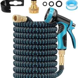 TUYAU D'ARROSAGE EXTENSIBLE - FLEXIBLE AVEC PISTOLET MULTIJETS