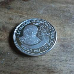 monnaie m&eacute;daille premier homme dans l'espace 1961