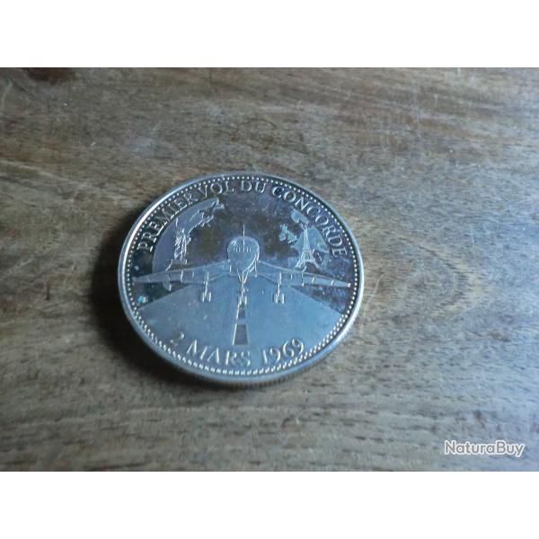 monnaie m�daille premier vol du concorde 1969