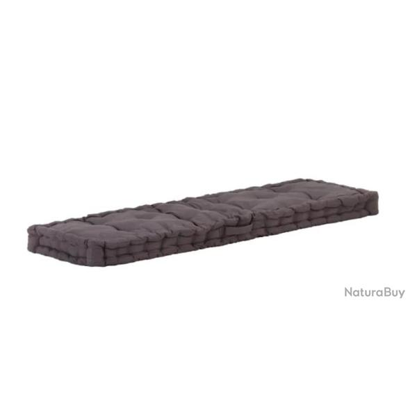 Coussin plancher palette coton anthracite 120x40x7 cm confortable int�rieur ext�rieur