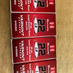 4 bo&icirc;tes de 50 munitions Hornady varmint 22 lr