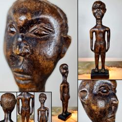 Statuette animiste Ashanti socl&eacute;e - Asante -Ghana, H : 31 cm