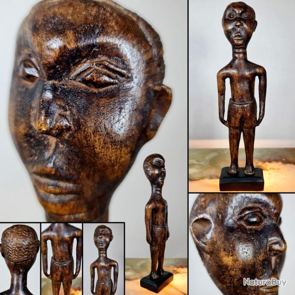 Statuette animiste Ashanti socl�e - Asante -Ghana, H : 31 cm