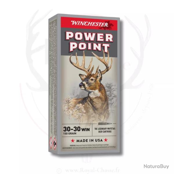 20 balles POWER POINT Cal.30-30Win 170Grs WINCHESTER