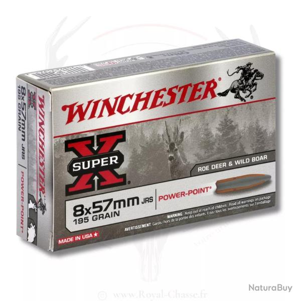 20 balles POWER POINT Cal.8X57 JRS 195Grs WINCHESTER