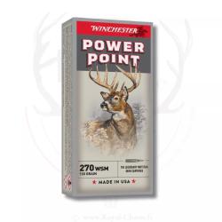 20 balles POWER POINT Cal.270 WSM 150grs WINCHESTER