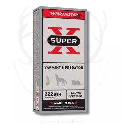 20 balles POWER POINT Cal.222 Rem 50grs WINCHESTER