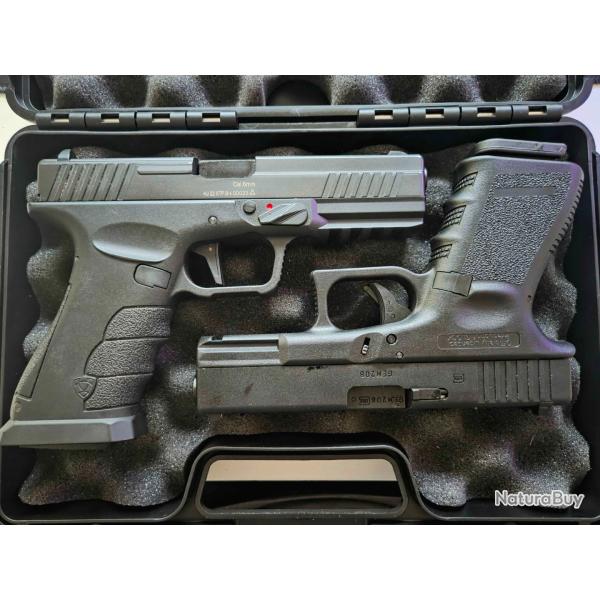 Lot R�pliques Airsofts, Glock 19 + Pistol XTP + Bagage