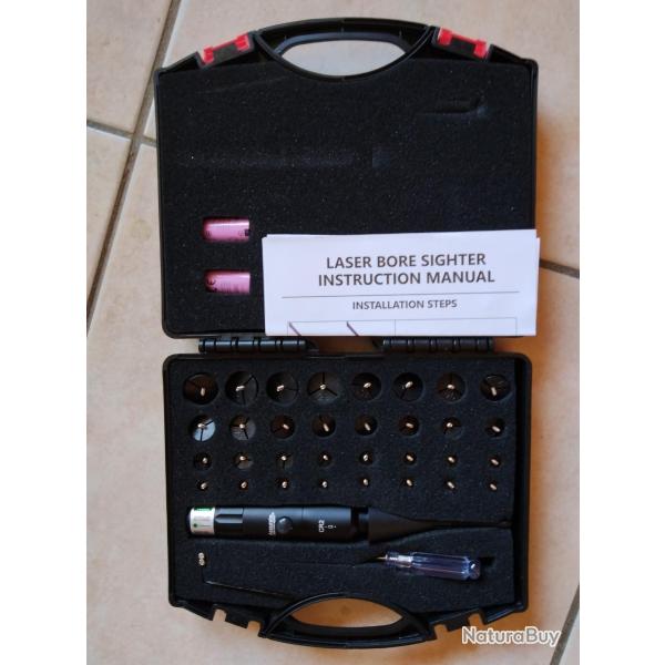 BRADEE - Mallette de r�glage laser vert bore sighter du calibre 0.17 � 12GA tr�s compl�te NEUVE
