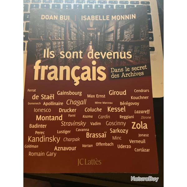 livre "lls sont devenus fran�ais - dans le secret des archives", 300 pages