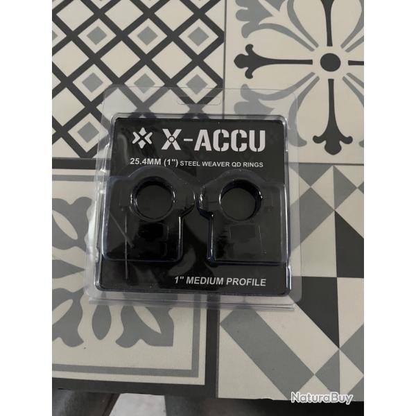 Ce mod�le "X-ACCU 25.4mm (1") Steel Weaver QD Rings - Medium Profile" se vend g�n�ralement autour de