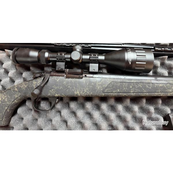PACK BERGARA 22LR BMR-X-BLUED-BLACK GREEN 18" 1/2x28 + LUNETTE + VALISE + SILENCIEUX + 50 BALLES