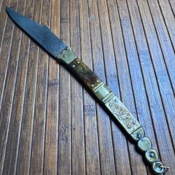 BEAU ET GRAND COUTEAU PLIANT NAVAJA BEAUVOIR XIX&egrave;me si&egrave;cle 36 CM !