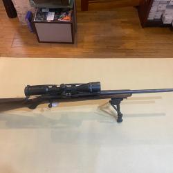 CARABINE A VERROU COGSWELL ET HARRISON MODELE CERTUS 22 LR FILETE +LUNETTE+BIPIED+MALLETTE