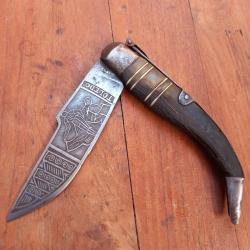 Ancien Couteau &agrave; Palme Traditionnel NAVAJA TOLEDO Manche Corne