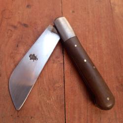Ancien Couteau R&eacute;gional DONJON GILLES REYNEWAETER Manche en Bois