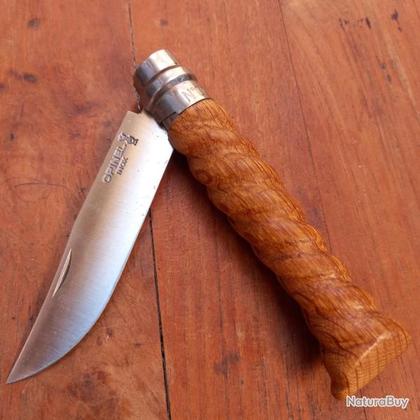 Couteau OPINEL Inox N9 Manche en CH�NE SCULPT�
