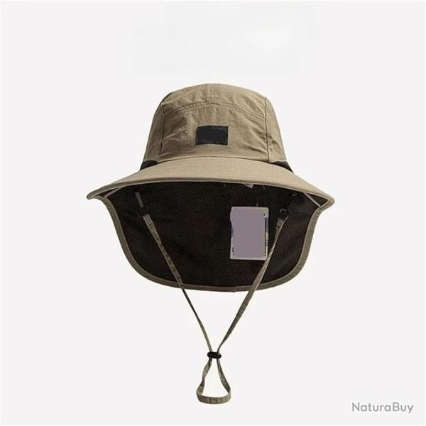Chapeau de P�che Anti-UV Unisexe S�chage Rapide Coupe-Vent Rabat Cou Randonn�e Outdoor Vert