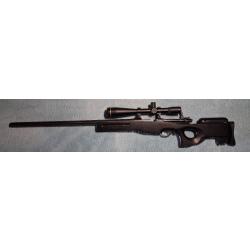 Carabine Custom 7mm08 REM boitier culasse Mauser K98k canon lourd flut&eacute; lunette Leupold 45*45mm