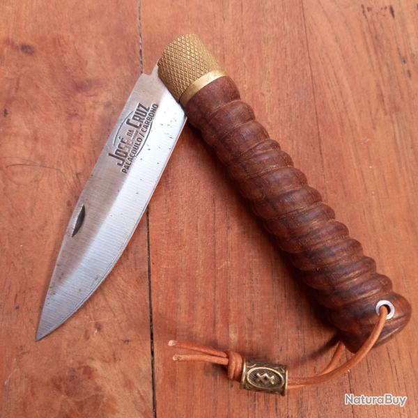 Couteau JOS� DA CRUZ Custom Manche en Bois Sculpt�