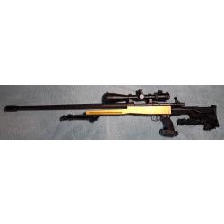 Carabine Custom 300Win Mag boitier culasse CZ Brno ZKK602 canon lourd flut&eacute; lunette Leupold Mark 4